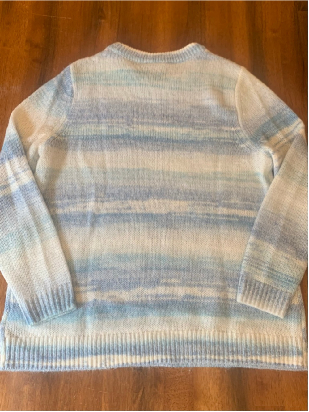 GAP Sweater XL Blue and White Stripes Super Soft - Picture 5 of 5